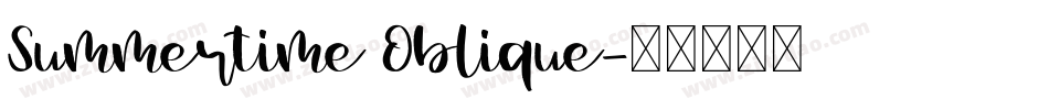 Summertime Oblique字体转换